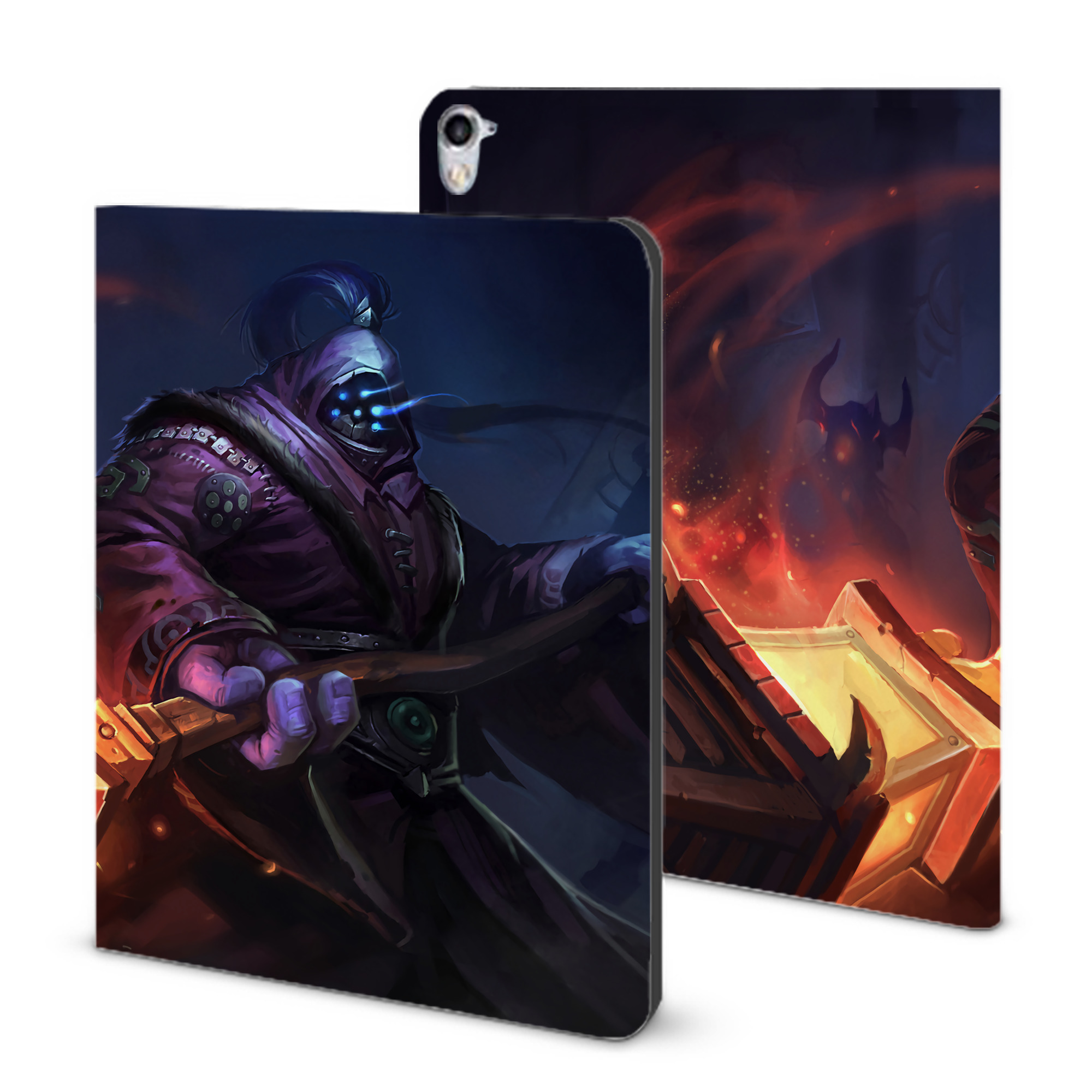 （画像用） リーグ・オブ・レジェンド League of Legends LOL IPad ケース ブック型 PUレザー TPU 耐衝撃 軽量 薄型 ペン収納なし 全面保護 IPad 各モデル対応